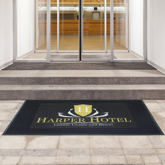 Scraper Step Rubber Logo Mats